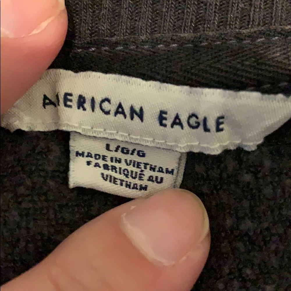 Washed Black Button Neck Pullover - image 3